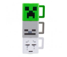 Plastic Mugs stackable (Set 3pcs) - Minecraft