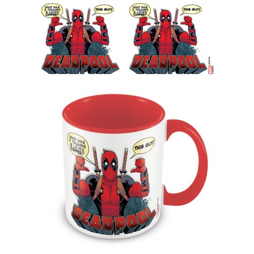 Mug Deadpool - 2 Thumbs Red