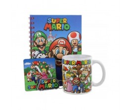 Gift set Mario Mug Coaster Notebook Keychain - Super Mario