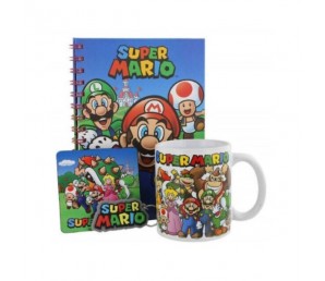 Gift set Mario Mug Coaster Notebook Keychain - Super Mario