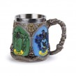 Mug 3D Hogwarts houses logos - Harry Potter