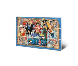 Wooden Sign Straw Hat Pirates Map - One Piece