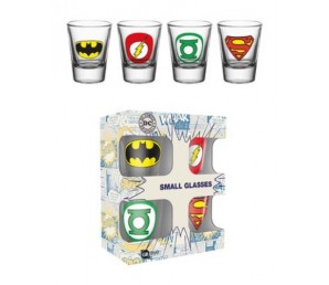 Shot glass DC Comics Logos