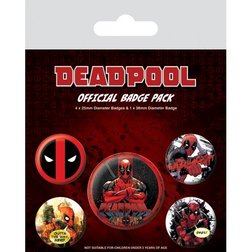 Pins Set Deadpool Marvel