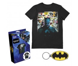 T-shirt Batman Gift Set with keychain - DC