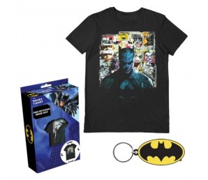 T-shirt Batman Gift Set with keychain - DC