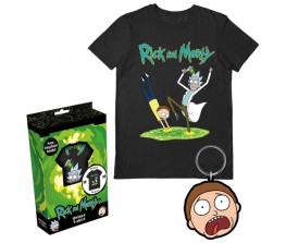 T-shirt Rick and Morty Gift Set with keychain - DC