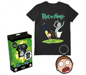 T-shirt Rick and Morty Gift Set with keychain - DC