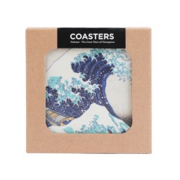 Coasters Hokusai The Great Wave of Kanagawa (SET 4)