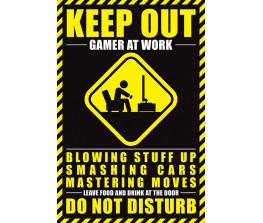 Poster Gamer At Work - Do Not Disturb