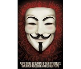 Poster V for Vendetta - Governments Should Be Afraid