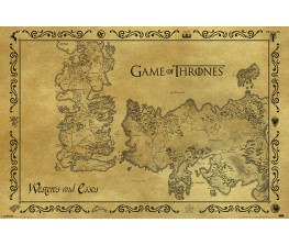 Poster Game of Thrones - Antique Map