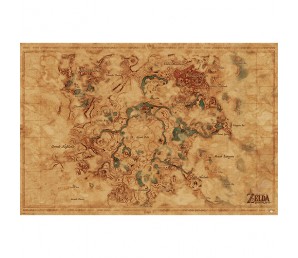 Poster Hyrule Map Breath of the Wild - Zelda