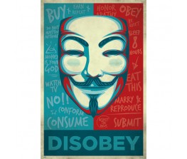 Poster V for Vendetta - Disobey