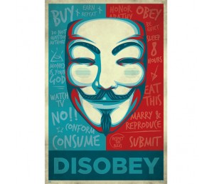 Poster V for Vendetta - Disobey