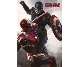 Poster Civil War Cap VS Iron Man - Marvel