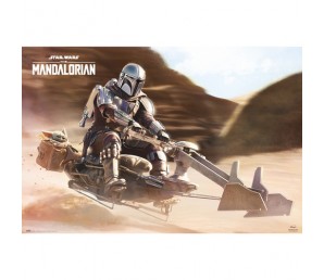 Poster The Mandalorian Speeder Bike - Star Wars