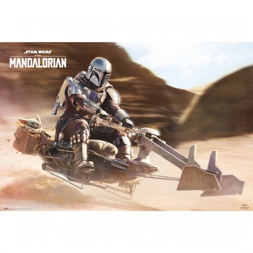 Poster The Mandalorian Speeder Bike - Star Wars