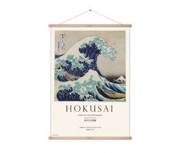 Wooden Banner Hokusai The Great Wave of Kanagawa